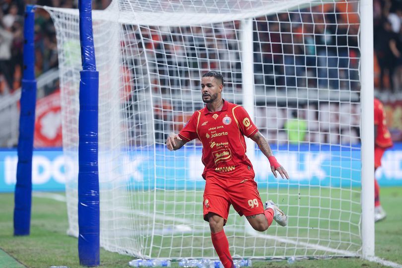 Penyerang Persija, Emaxwell Souza saat melawan Persita di BRI Super League 2025/2026. (c) Bola.net/M Iqbal Ichsan