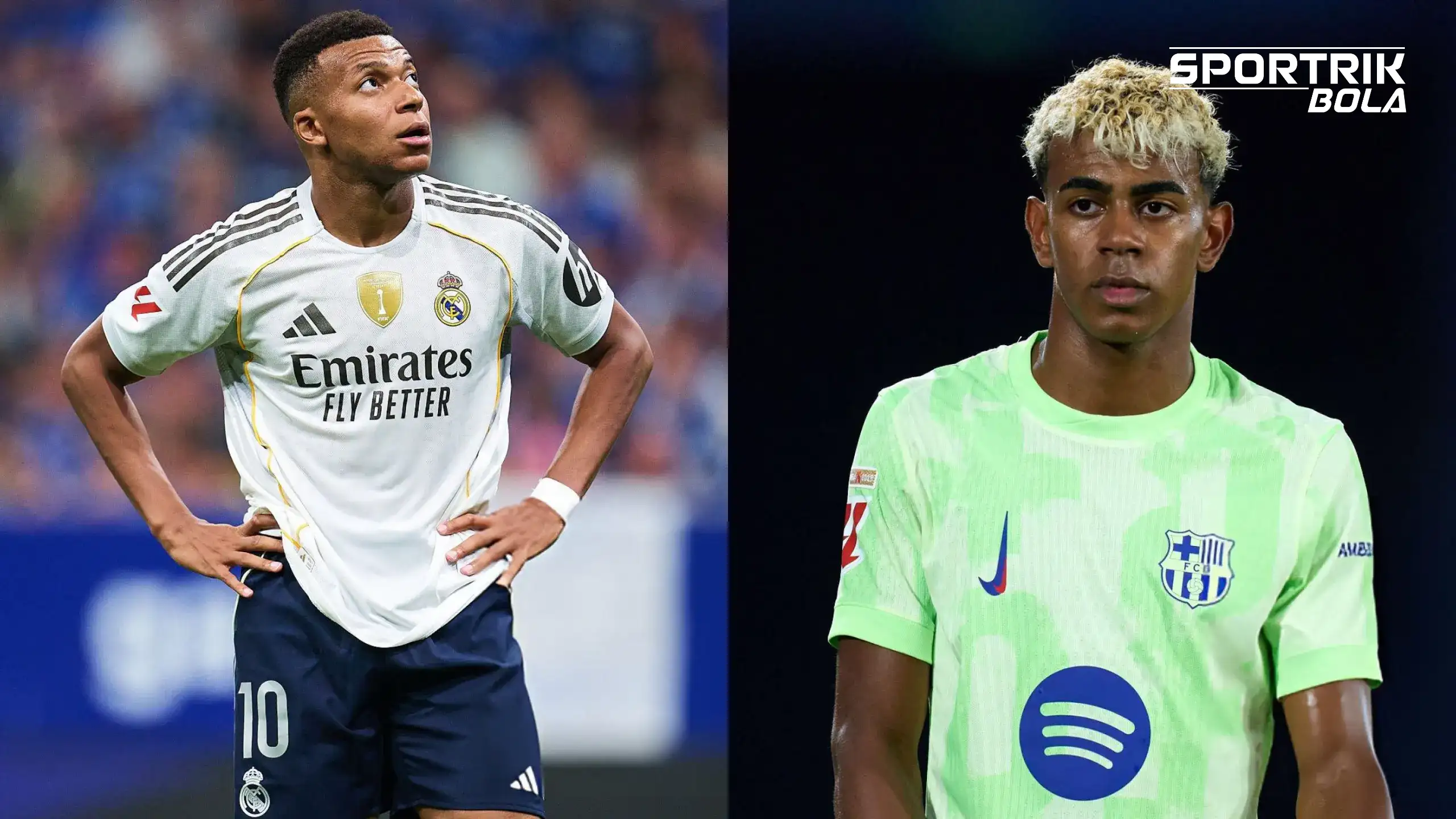 Lamine Yamal, Kylian Mbappe © STMimages